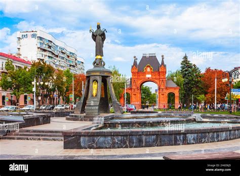 Krasnodar, Russia - October 01, 2020: Monument to the Holy Great Martyr ...
