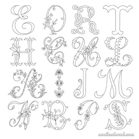 Monograms For Hand Embroidery Index Embroidery Alphabet Hand