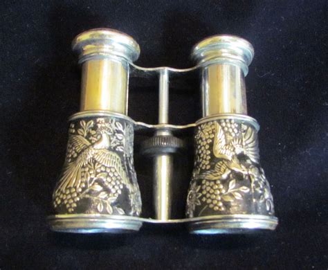 1940s Occupied Japan Binoculars Bird Enamel Motif Opera Glasses Jockey Sports Glasses Glasses