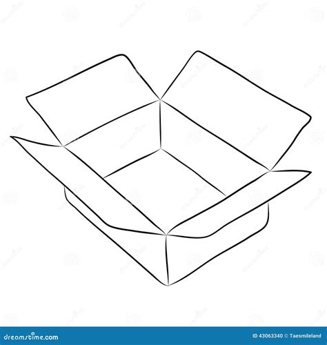 Drawing Of Box Stock Vector Illustration Of Quirky Sketch 43063340