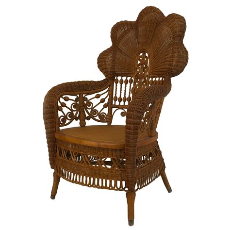 Ornate Victorian Antique Wicker Chair And Rocker For Sale At 1stdibs