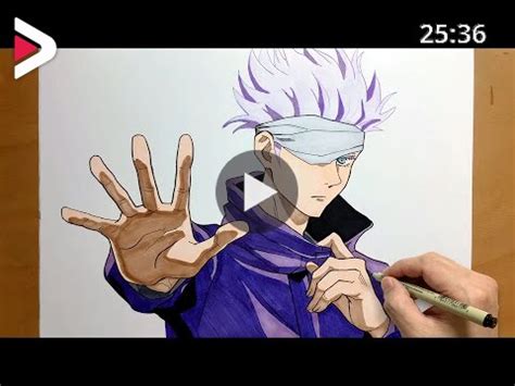 How To Draw Satoru Gojo From Jujutsu Kaisen Step By Step Draw Anime