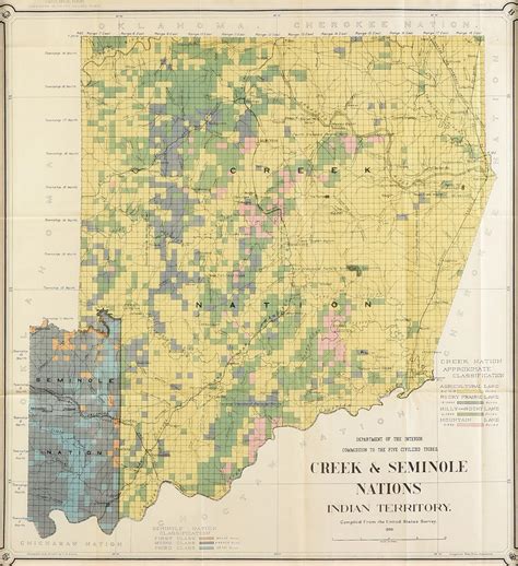 Lot An Antique Map Department Of The Interior Comission To The Five