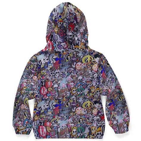 Awesome One Piece All Logos Collage Kids Hoodie