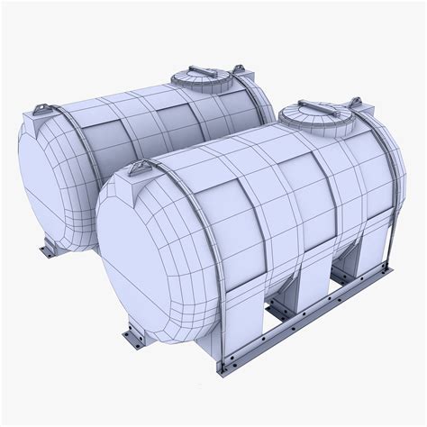 3d Model Water Tanks Vr Ar Low Poly Cgtrader