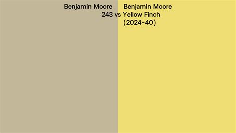 Benjamin Moore 243 Vs Yellow Finch Side By Side Comparison