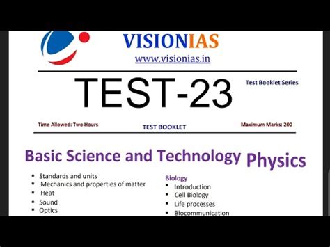 Vision IAS Tests Series Number Full Length Part Discussion 51 To