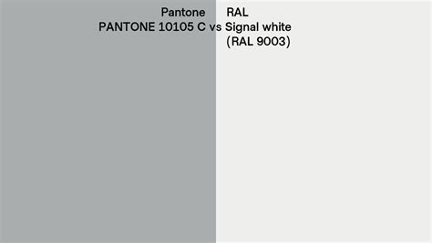 Pantone C Vs Ral Signal White Ral Side By Side Comparison