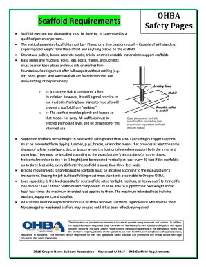 Fillable Online Scaffold Requirements Fax Email Print Pdffiller