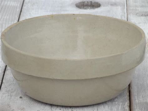 antique crock bowl, primitive old farmhouse kitchen stoneware mixing bowl