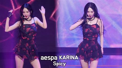 에스파 카리나 직캠 4K Spicy aespa KARINA 롯데 패밀리 콘서트230616 YouTube