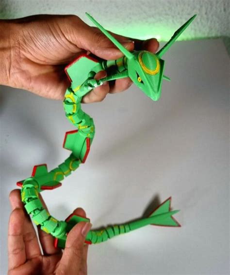 Rayquaza Pokémon Flexible Archivo Stl Obj Para Impresion 3D Electrogeek