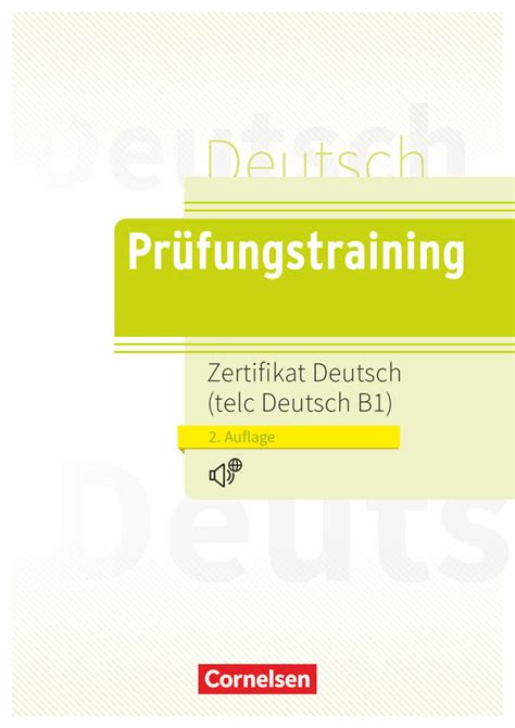 Prüfungstraining Zertifikat Deutsch telc Deutsch B1 Lösungen und