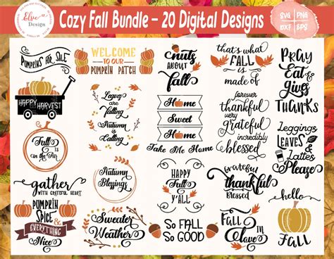 Fall SVG Bundle Fall Sign Svg Thanksgiving Svg Sweater - Etsy