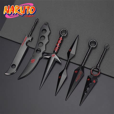 Ninja Alloy Kunai Weapon Toy Uchiha Sasuke Long Sword Butterfly Knife