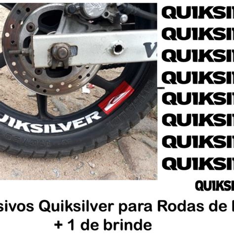 Kit 8 Adesivos Quiksilver Roda De Liga 34x4cm Brinde Elo7