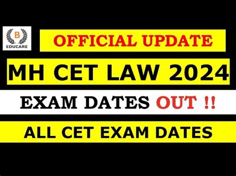 Maharashtra CET LAW 2024 Exam Date OUT 5 Years Law 3 Years Law