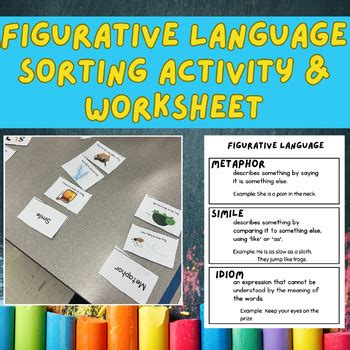 Figurative Language Activities Similes Metaphors Idioms