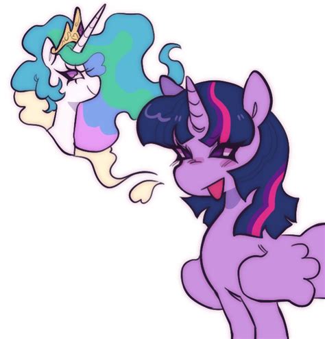 Safe Artist Ghuoulish Princess Celestia Twilight Sparkle