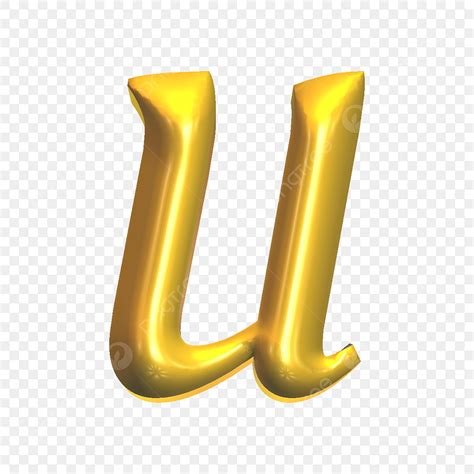 Letter U Clipart PNG Images 3d Golden Alphabet Letter U Isolated On