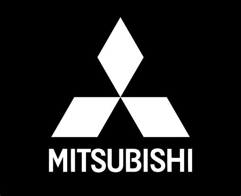 Mitsubishi Logo Marca S Mbolo Con Nombre Blanco Dise O Jap N Coche