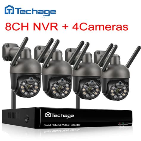 Система видеонаблюдения Techage TA-8508W-4-PT815GW-30W-1T-CP 2048×1536 ...