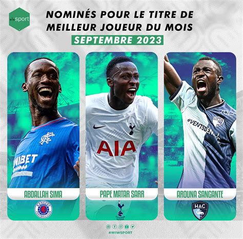 Votez Pour Le Meilleur Joueur Wiwsport Du Mois De Septembre