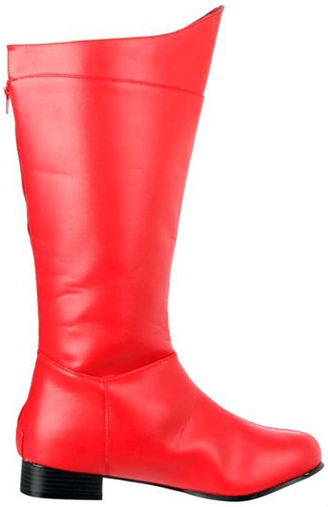 Superhero Hero Captain Boots Superman Red Adult Mens 8 9 10 11 12 13 14