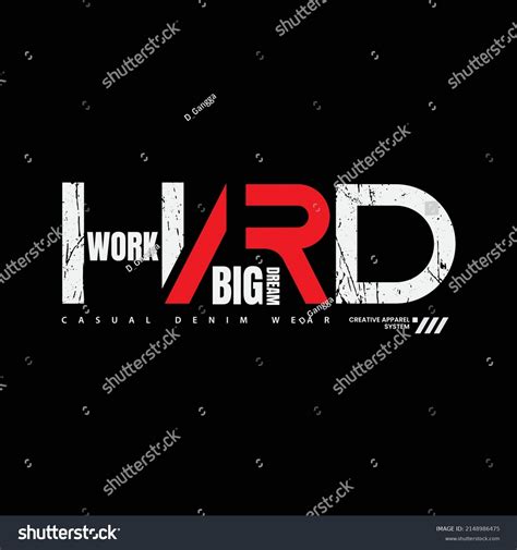 Work Hard Typography Vector T Shirt Stock Vector (Royalty Free ...