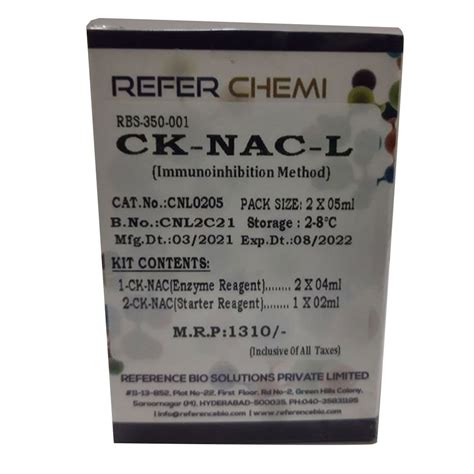 Refer Turbi CK NAC L Immunoinhibit Ion Method Kit For Hospital