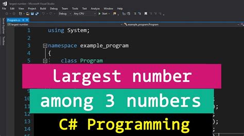 C Example Program To Find The Largest Among 3 Numbers Entered By The