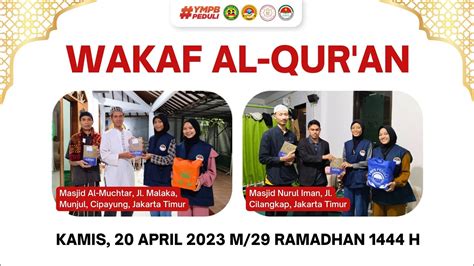 Laporan Distribusi Amanah Wakaf Mushaf Al Quran Di Penghujung Ramadhan