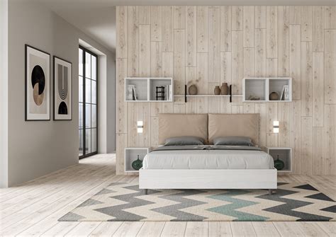 Letto Matrimoniale Contenitore X Bianco Frassino Cuscini