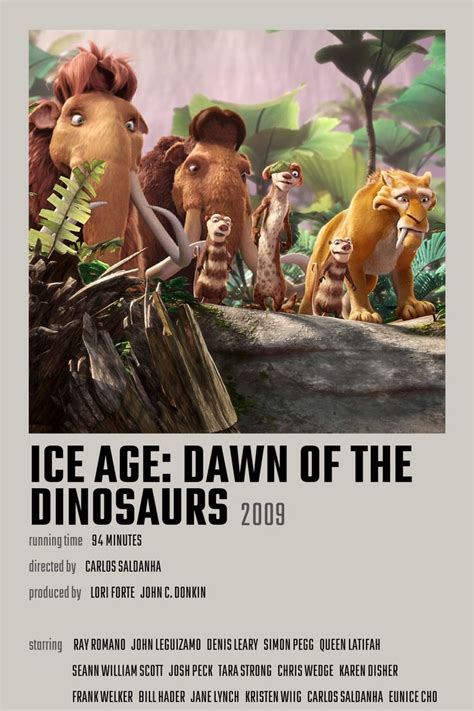 Ice Age Dawn Of The Dinosaurs Movie Character Posters Movie Posters