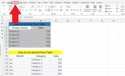 Add A Second Pivot Table To Your Worksheet How To Create Piv