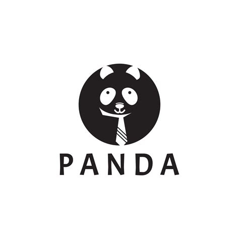 Panda B Ren Silhouette Logo Design Vektor Vorlage Lustiges Faules Logo