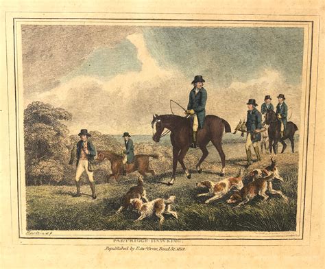 Antique British Hunting Scene Hand Colored Engravings Republished By