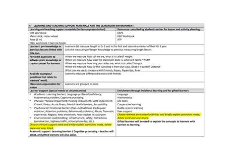 SOLUTION Mfpc 221 Ass 3 A B Lesson Plan Foundation Phase Measurement