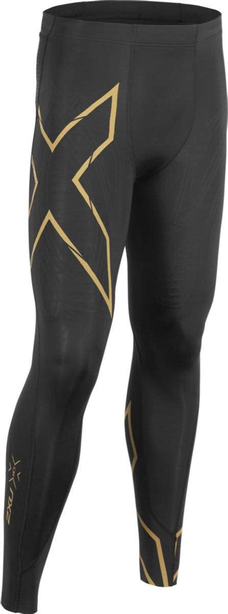 2xu Light Speed Compression Tights Men Black Gold Reflective • Pris