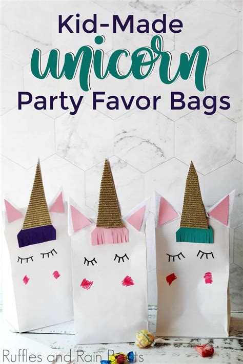 Make This Diy Unicorn Party Favor Bag For A Fun Unicorn Favor Bag