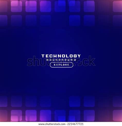 Blue Technology Digital Background Template Design Stock Vector