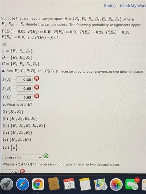 Solved Hint S Check My Work Suppose That We Have A Sample Chegg