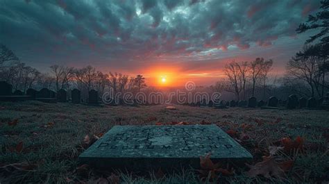 A Military Cemetery At Dusk Wide Shot Stock Image Image Of Veteran