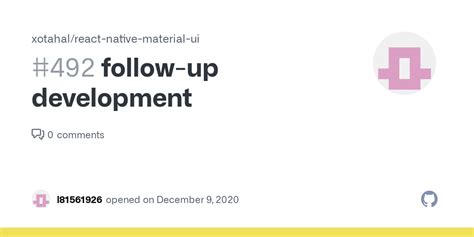 Follow Up Development Issue 492 Xotahal React Native Material Ui