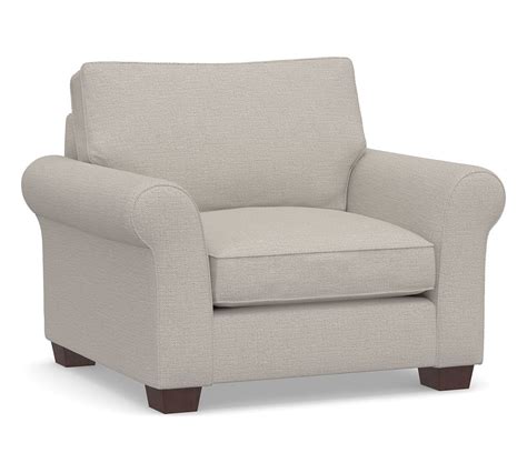 Pb Comfort Roll Arm Upholstered Grand Armchair Box Edge Down Blend