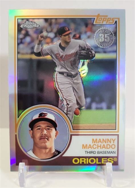 MANNY MACHADO 2018 Topps Chrome 35th Anniversary Refractor Card 83T 9