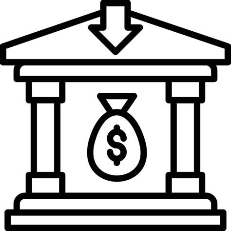 Bank Deposit Line Icon 10320159 Vector Art At Vecteezy