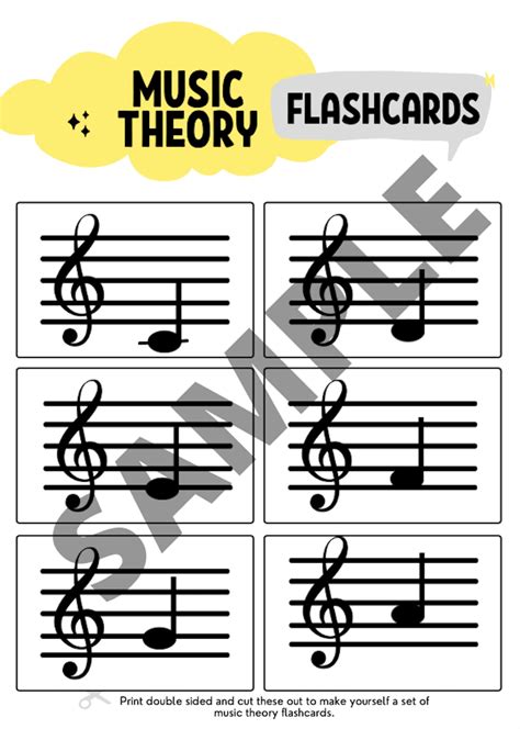 Printable Music Theory Flashcards Music Music Teacher Etsy