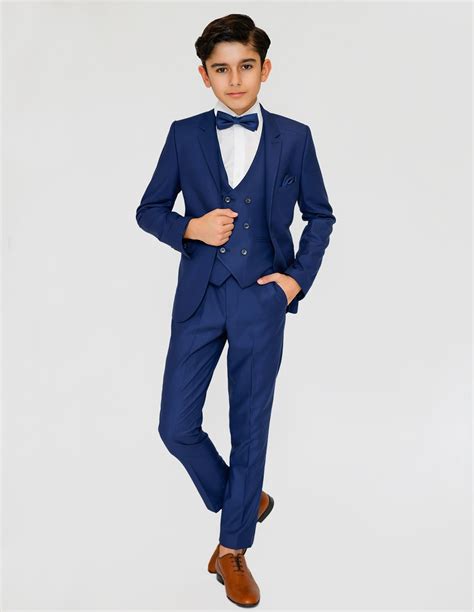 Costume Enfant de Cérémonie Bleu Costume Garçon Mariage Bleu TAILLE 6