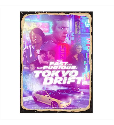 The Fast And The Furious Tokyo Drift Art Mdf Poster